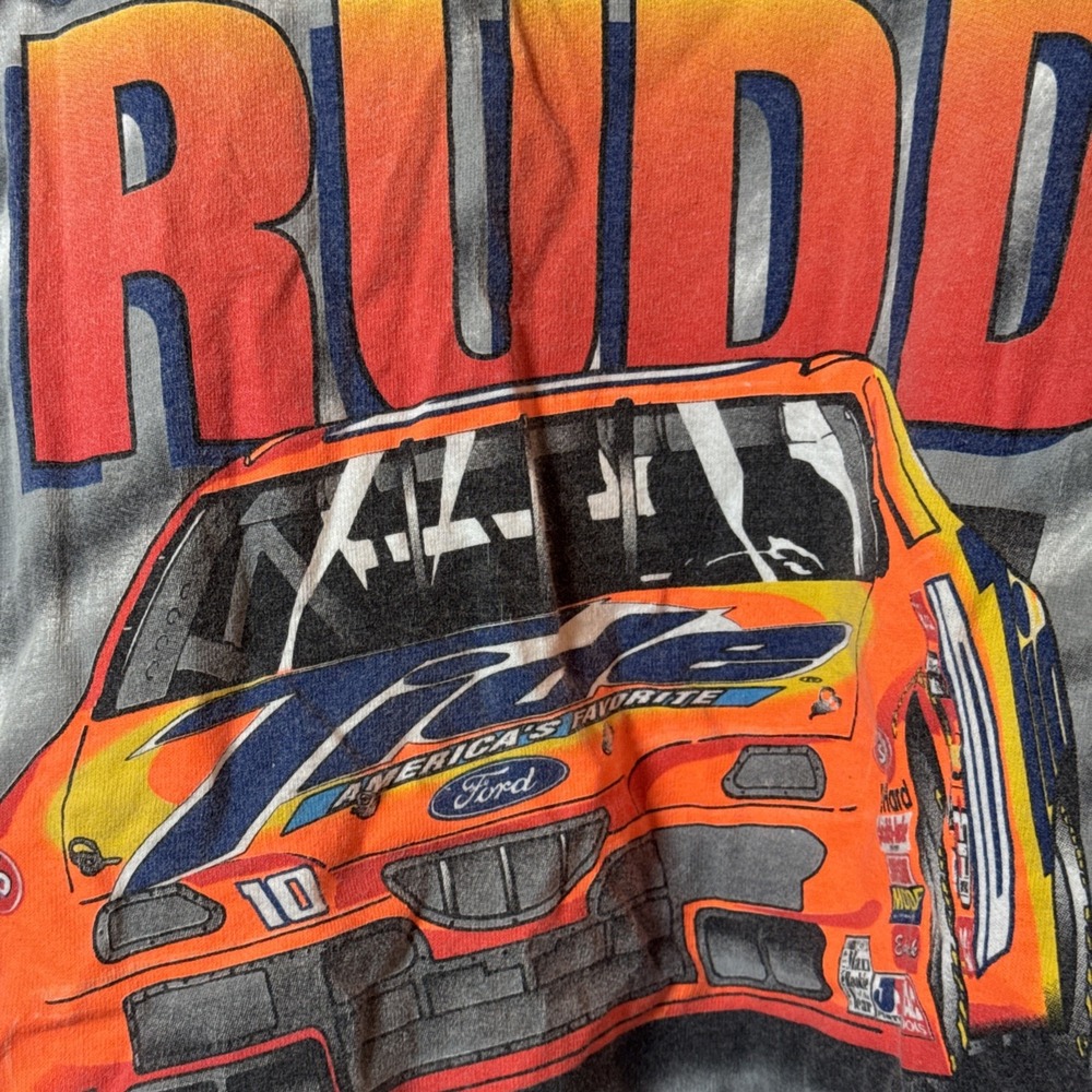 VTG 90s Autographed Ricky Rudd #10 Tide Racing Tee Mens XL NASCAR‎ * Read* - Picture 9 of 16
